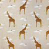 Printed Cotton ZEFIRA Peach / Tawny